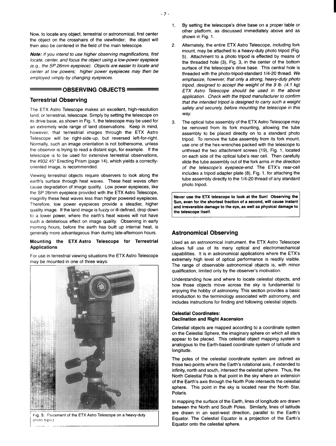 Meade ETX Astro Telescope/ETX Spotting Scope manual 