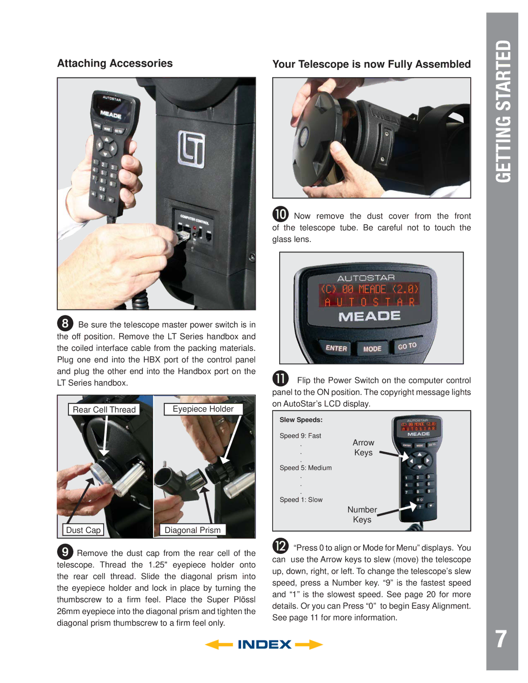 Meade LT Series, LT SC Series, LT ACF Series instruction manual Attaching Accessories, Your Telescope is now Fully Assembled 