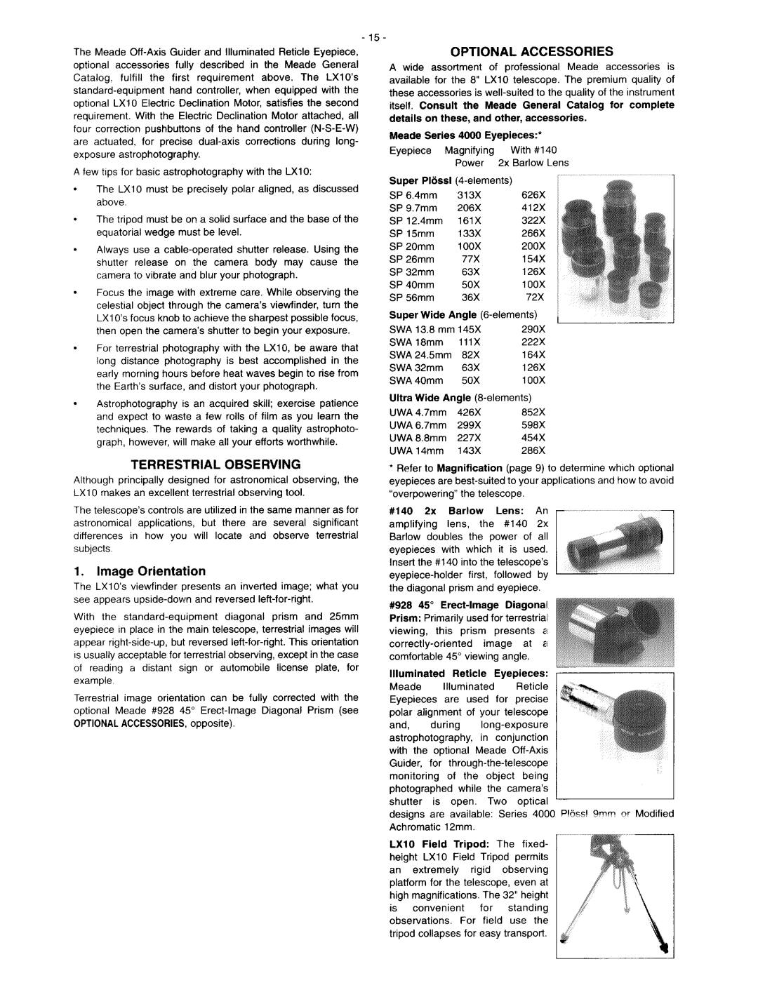 Meade LX10 manual 