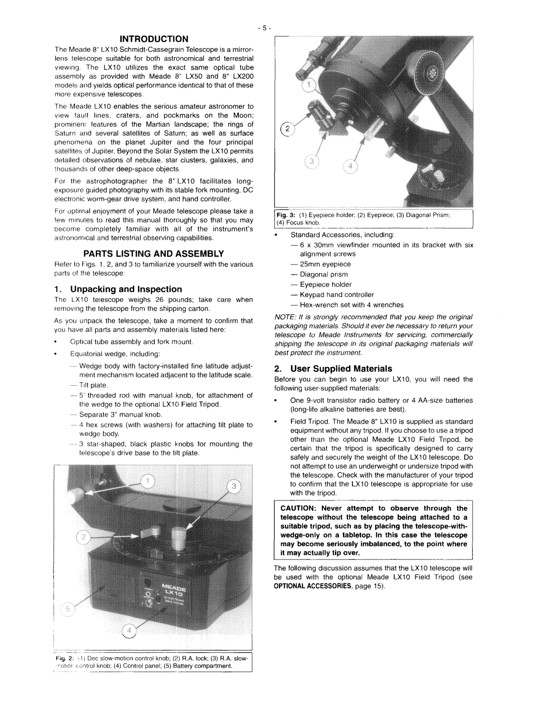 Meade LX10 manual 