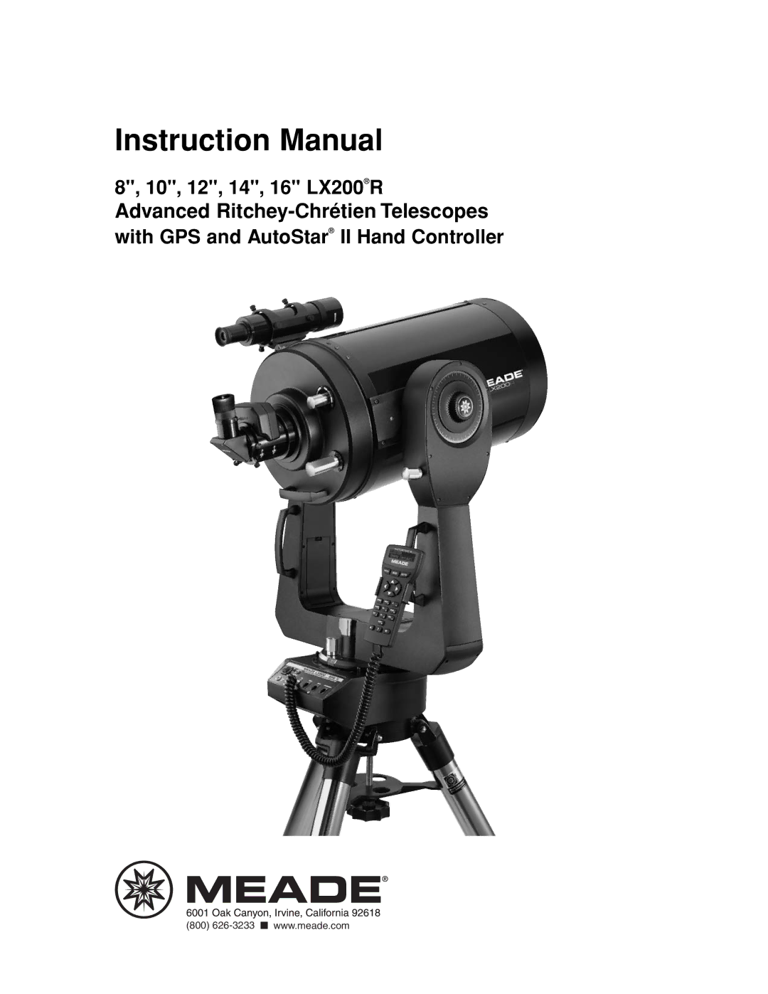 Meade LX200 R instruction manual 