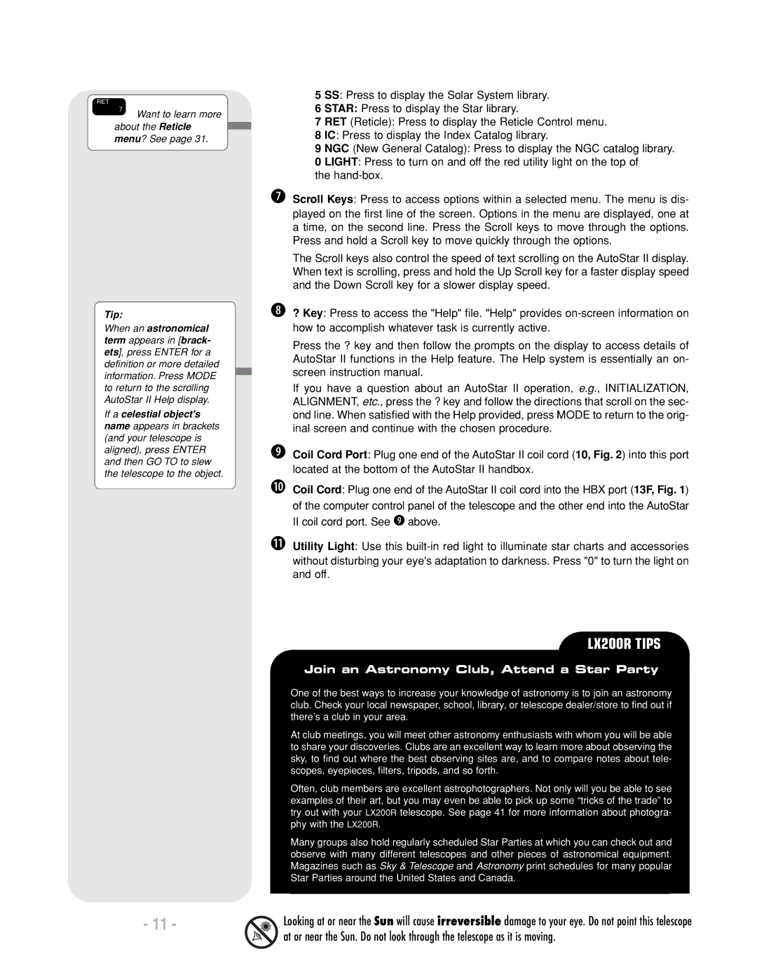 Meade LX200 R instruction manual LX200R Tips 