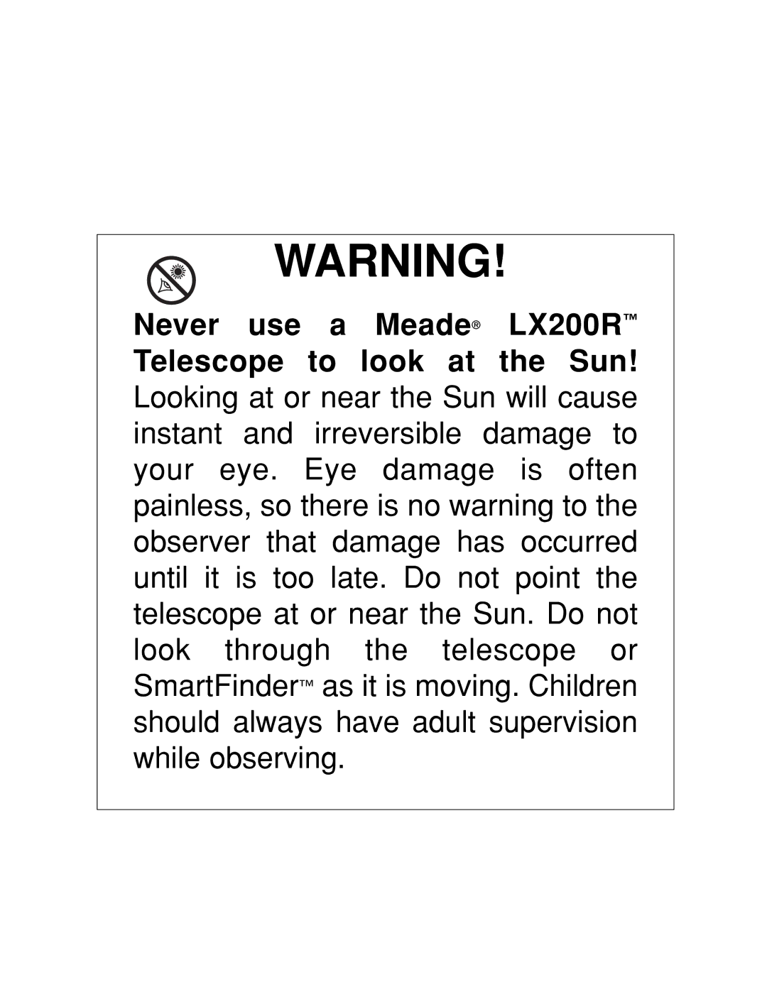 Meade LX200 R instruction manual 