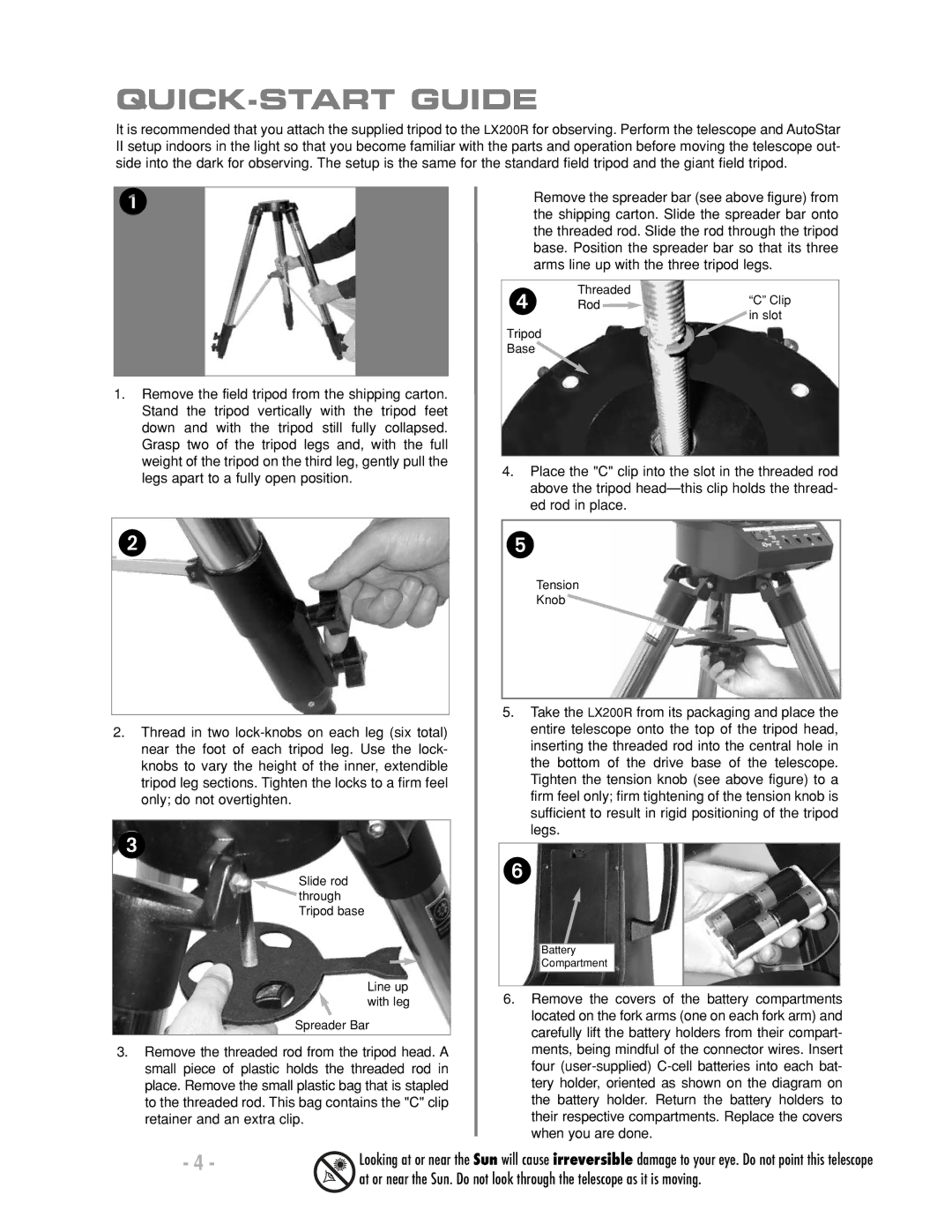 Meade LX200 R instruction manual QUICK-START Guide 