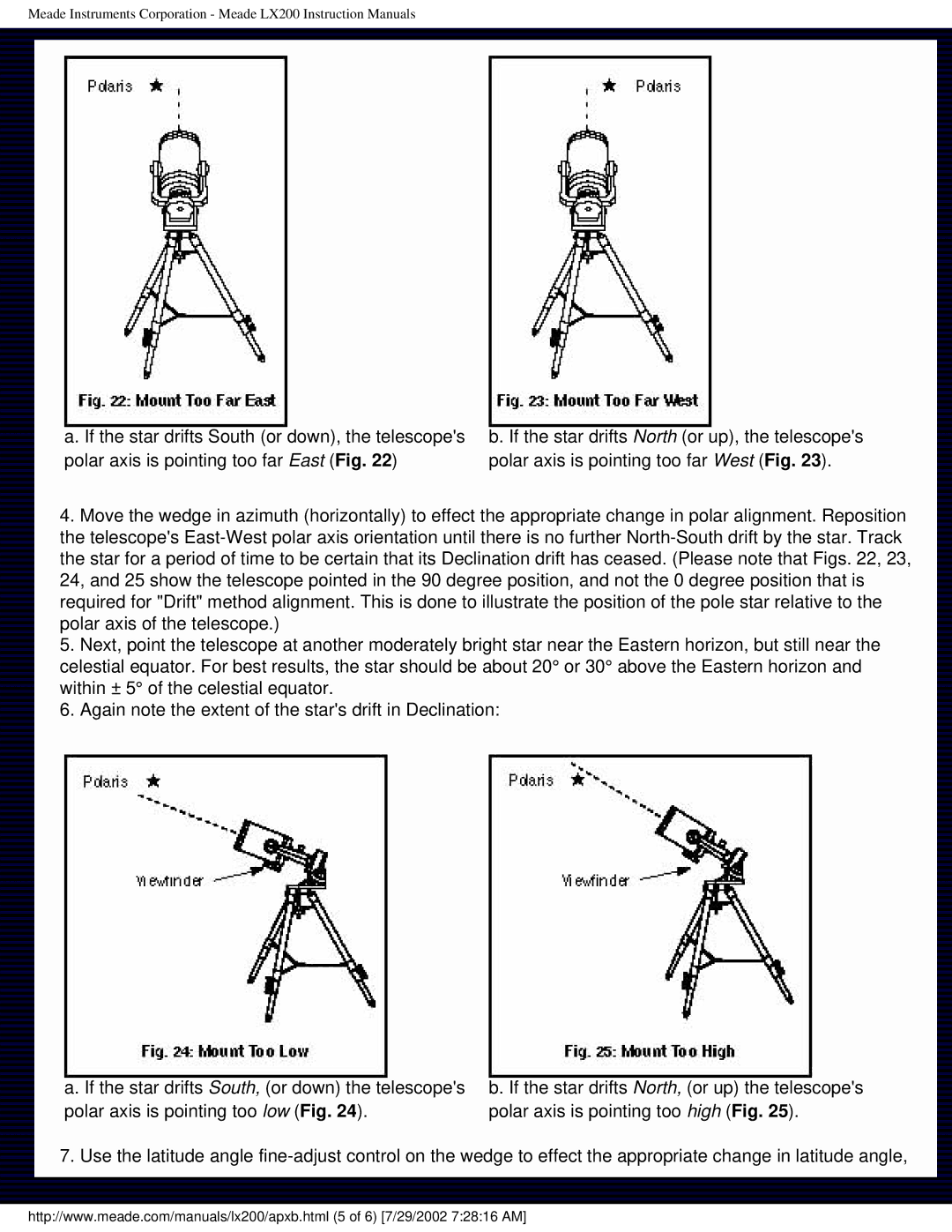 Meade LX200 instruction manual 