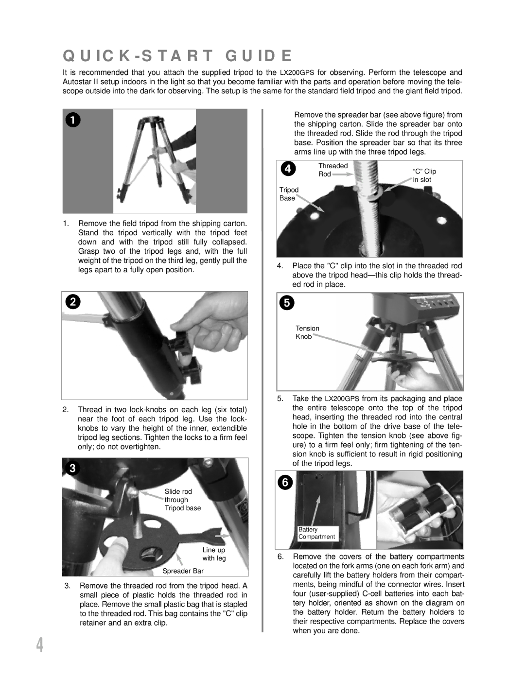 Meade LX200GPS instruction manual QUICK-START Guide 