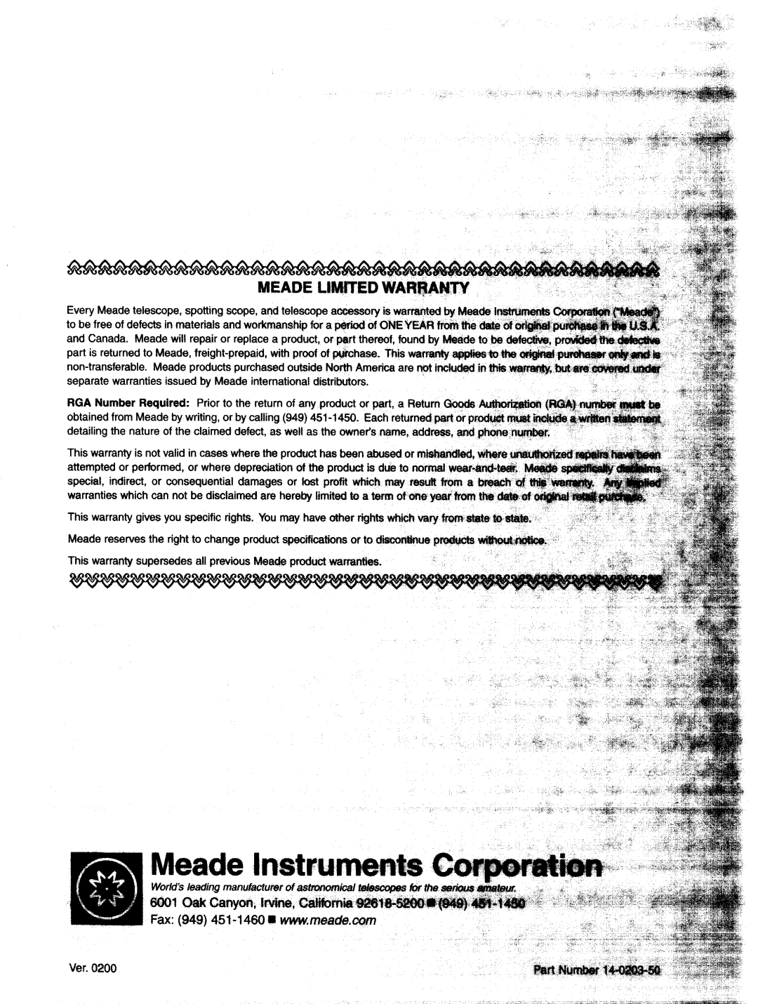 Meade LX50 manual 