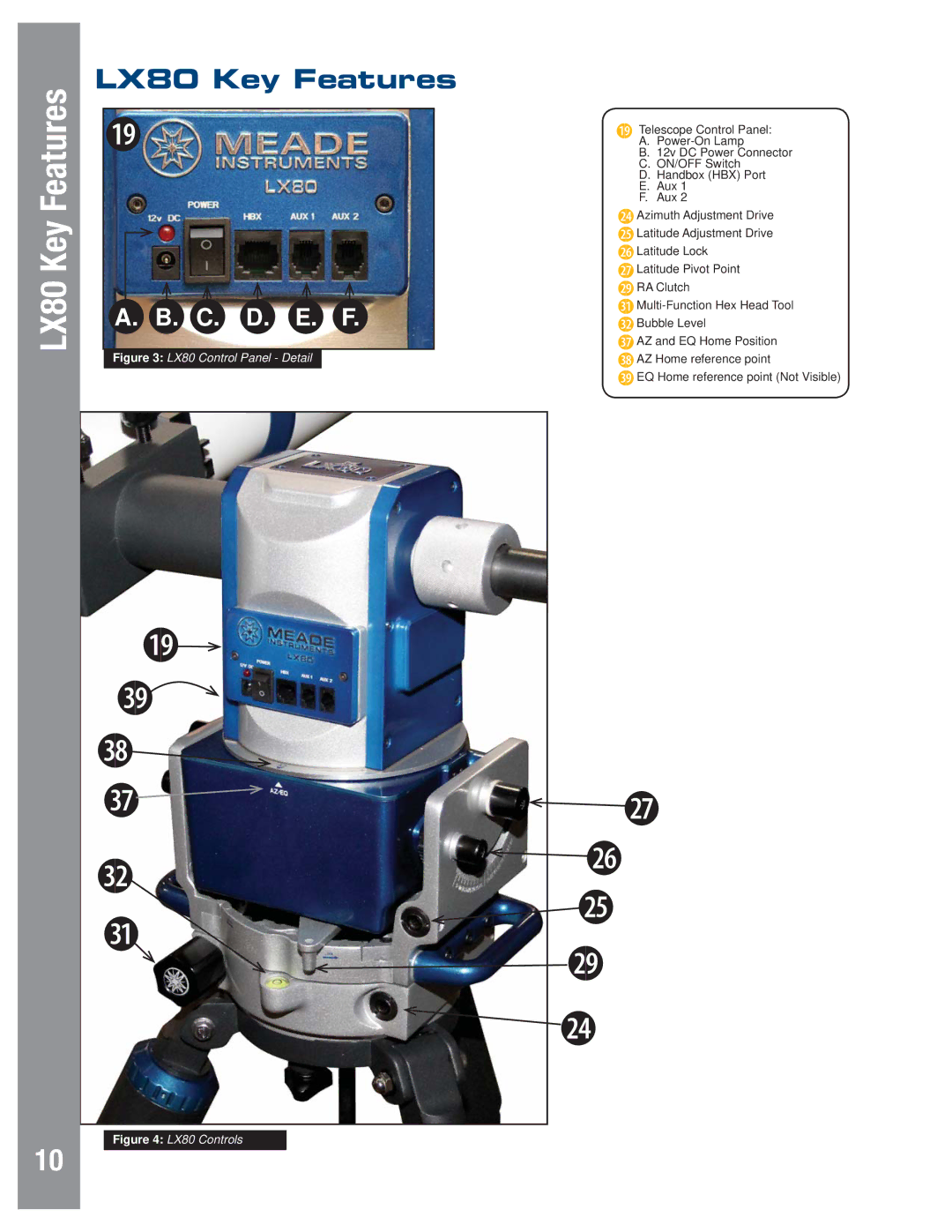 Meade LX80 instruction manual C. D. E. F 