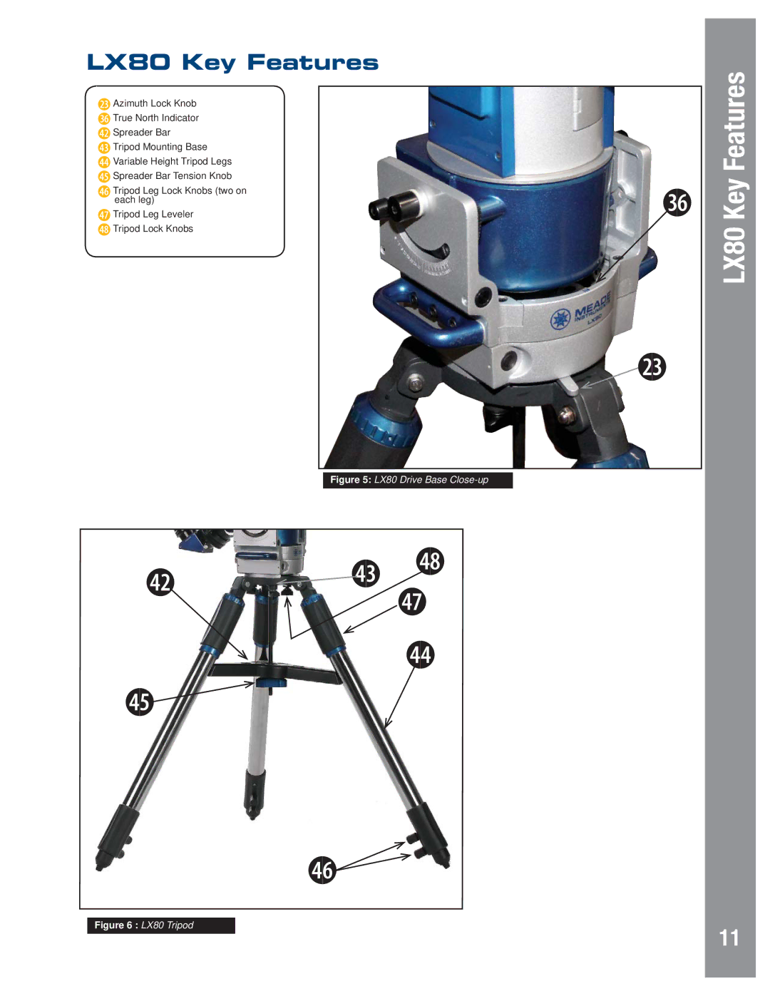 Meade instruction manual LX80 Tripod 