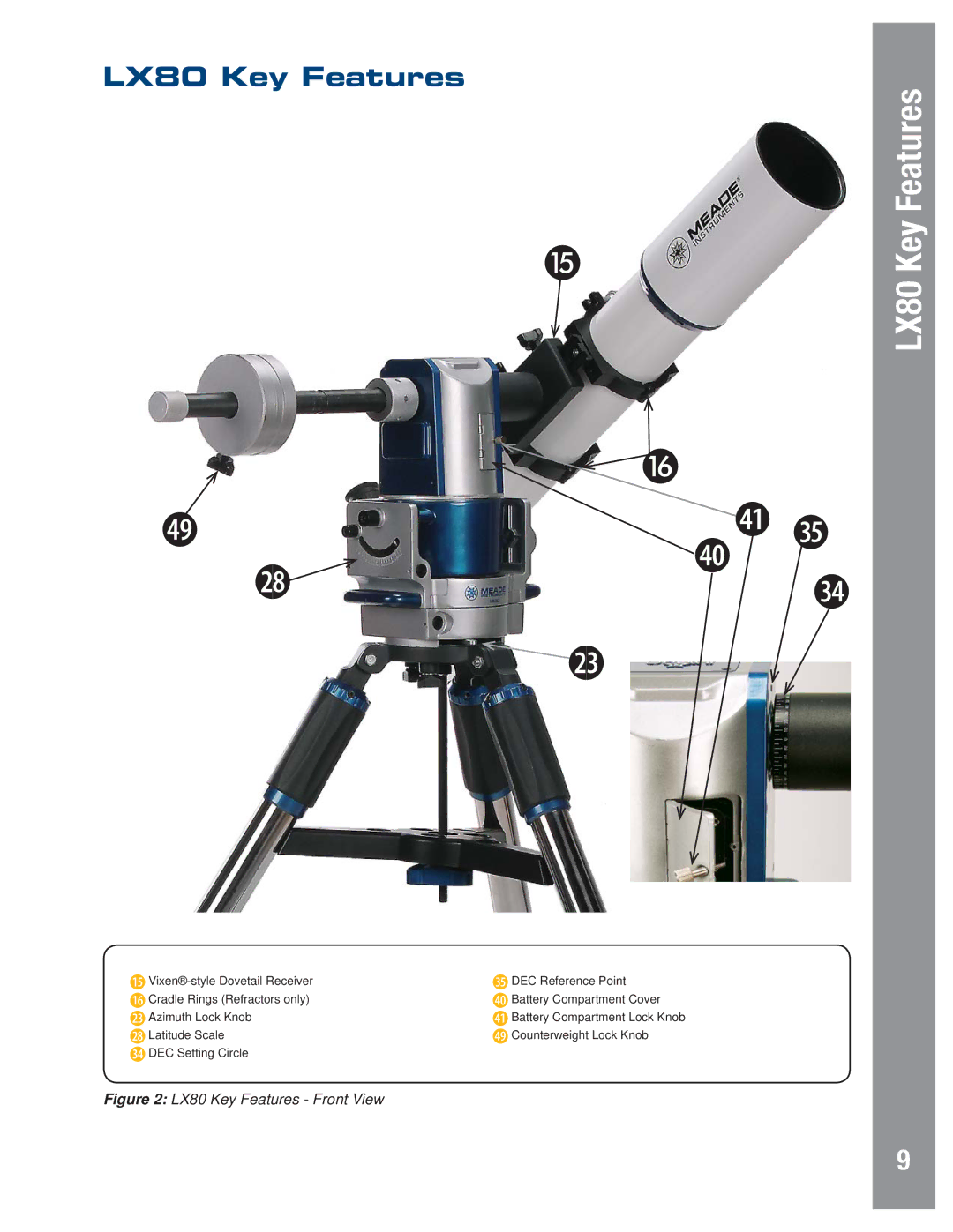 Meade instruction manual LX80 Key Features 