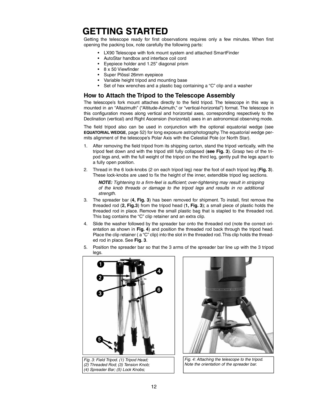 Meade LX90GPS instruction manual Getting Started 