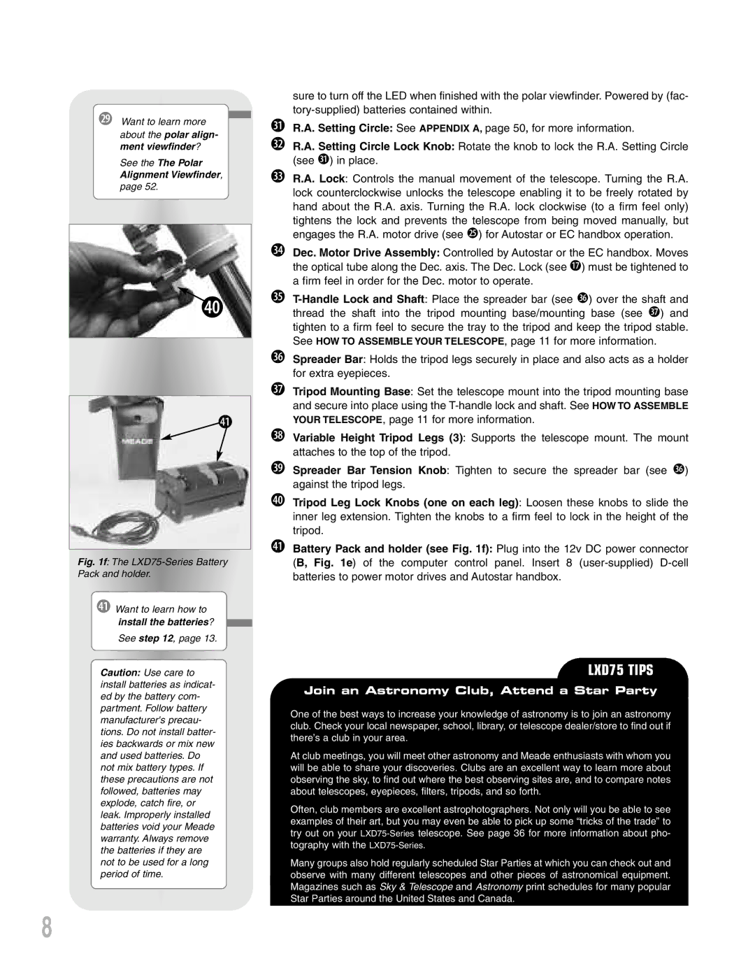 Meade LXD 75-Series instruction manual LXD75 Tips 