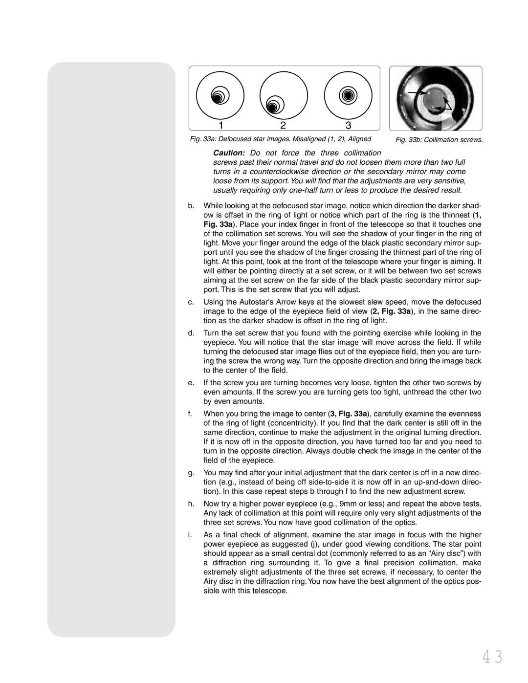 Meade LXD 75 instruction manual Defocused star images. Misaligned 1, 2, Aligned 