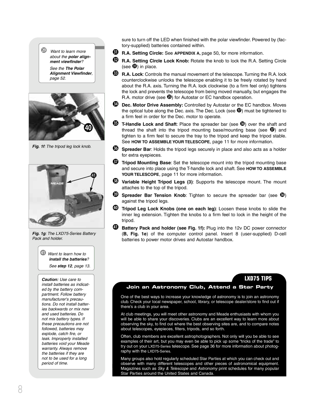 Meade LXD 75 instruction manual LXD75 Tips 