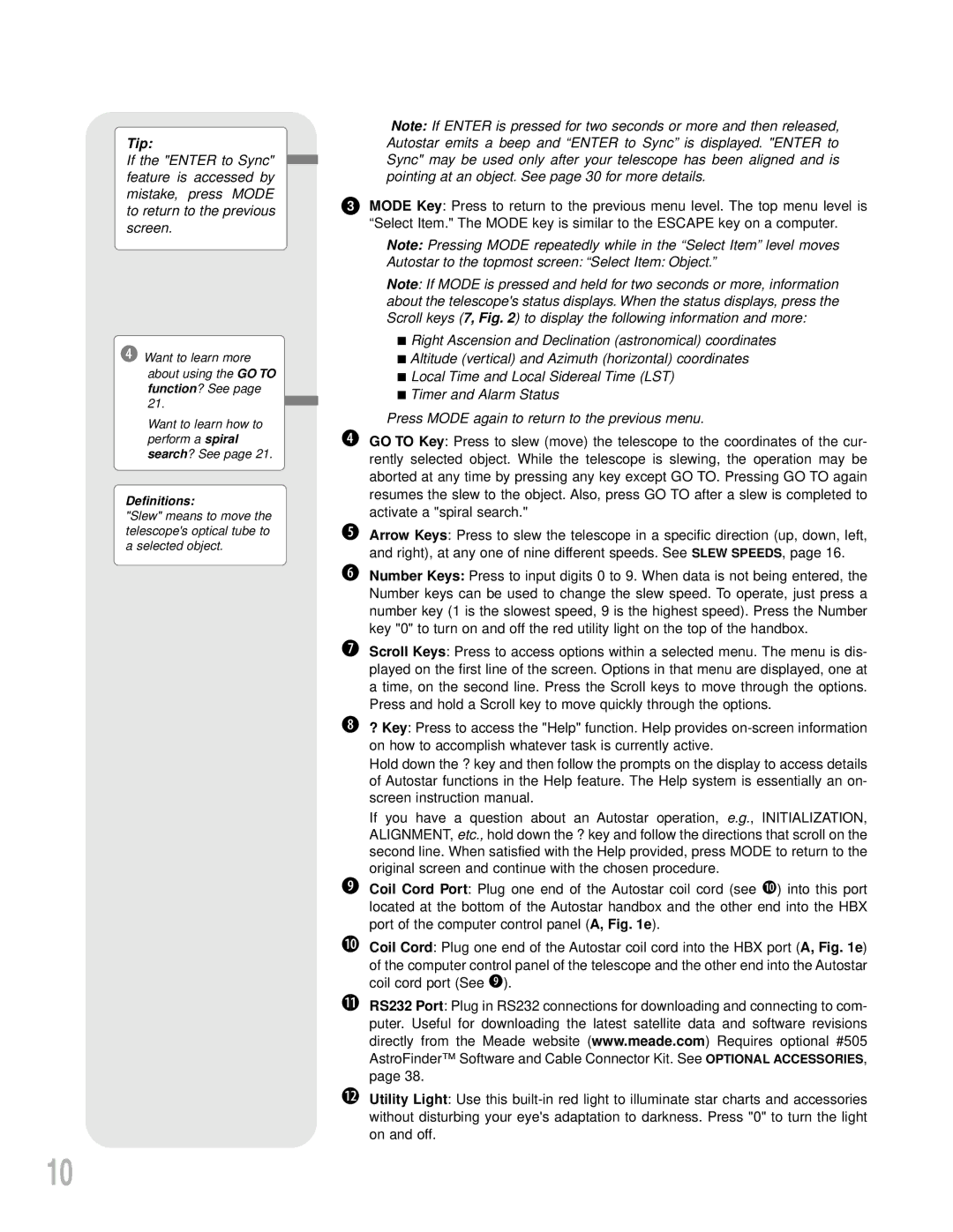 Meade LXD55 instruction manual Tip 