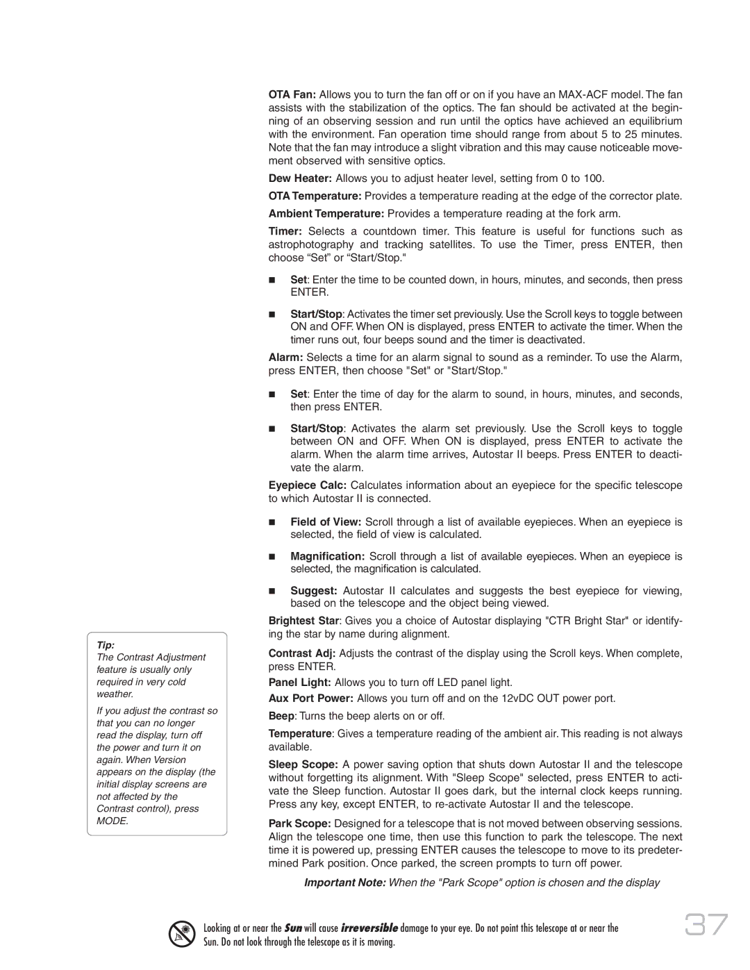 Meade MAX-ACF instruction manual Enter 