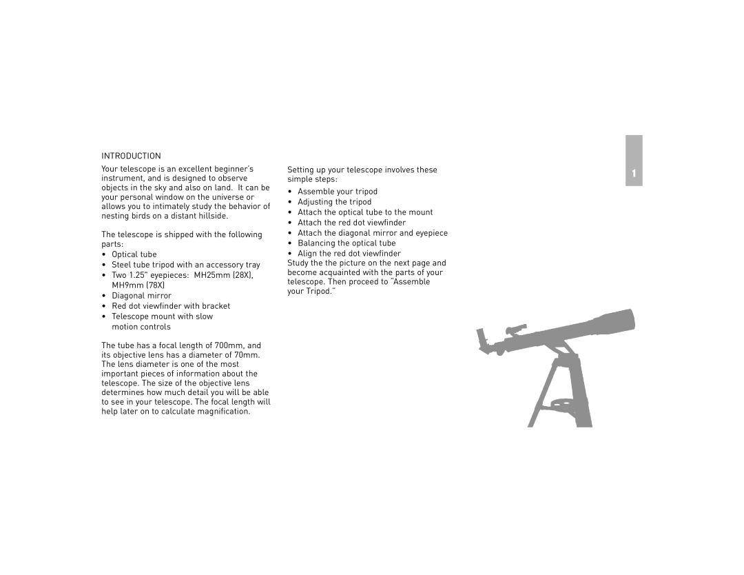 Meade NG70-SM instruction manual Introduction 