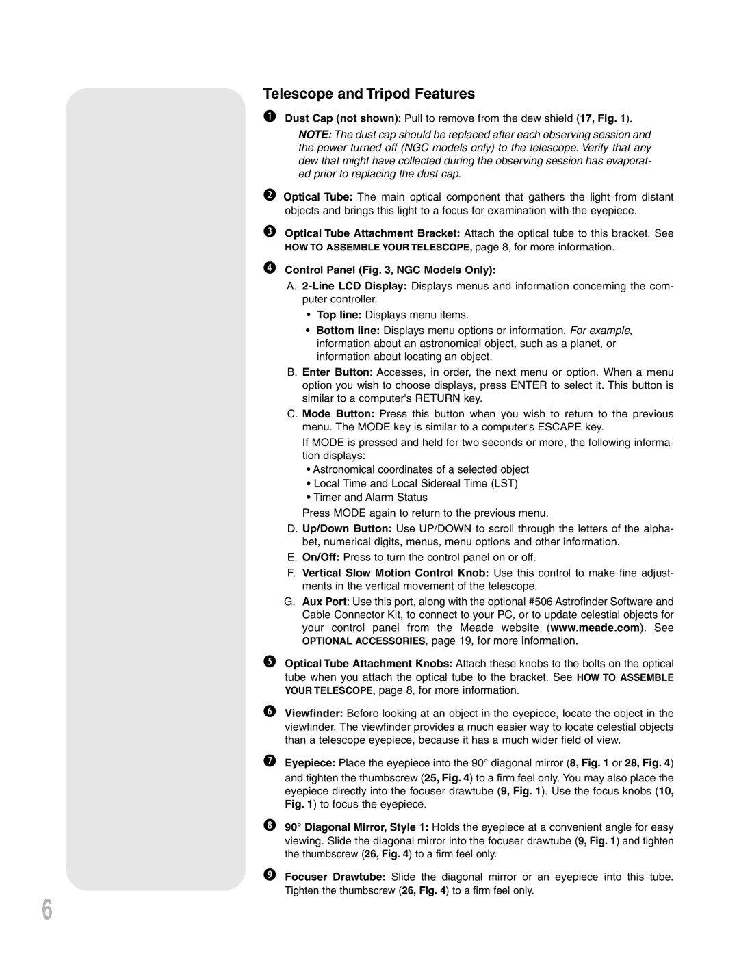 Meade NGC-Series, NG-Series instruction manual 