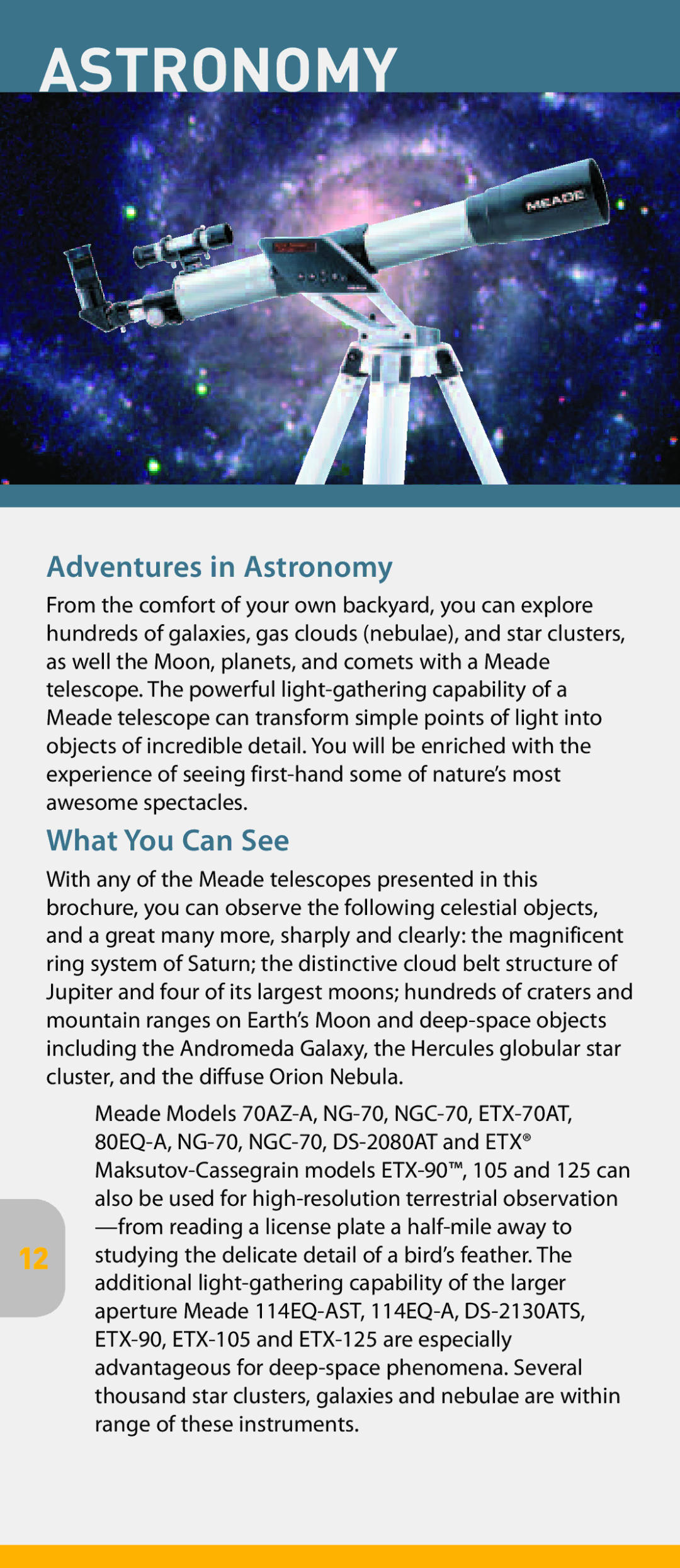 Meade pmn manual 12Adventures in Astronomy, What You Can See 