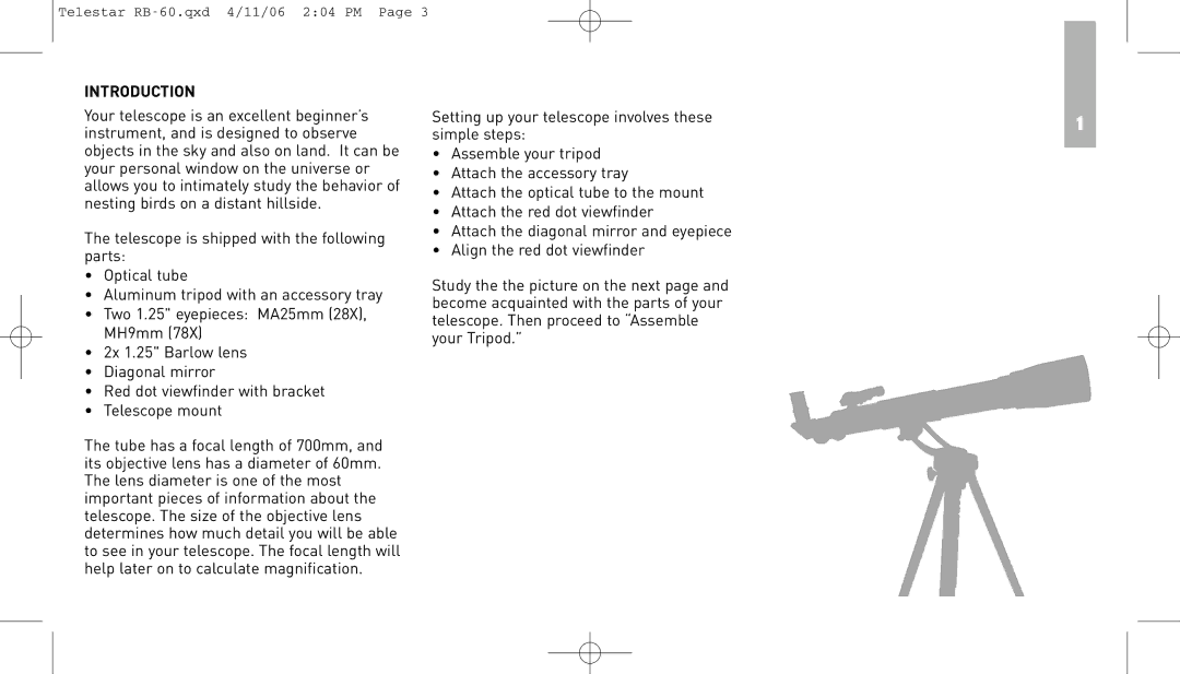 Meade instruction manual Telestar RB-60.qxd 4/11/06 204 PM 