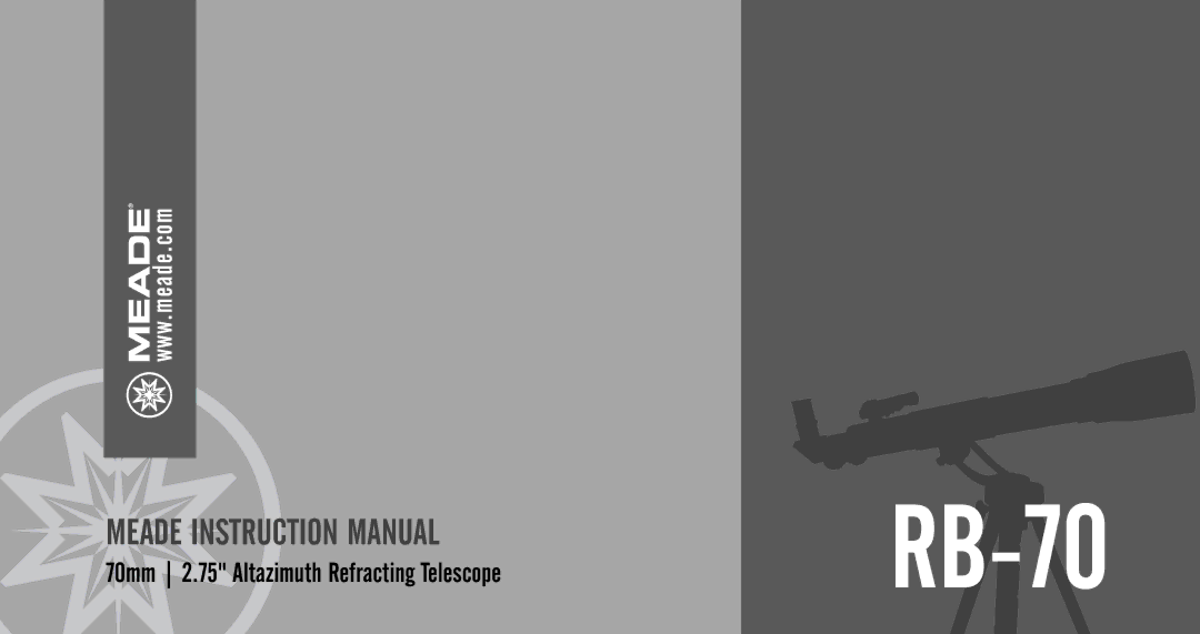 Meade RB-70 instruction manual 