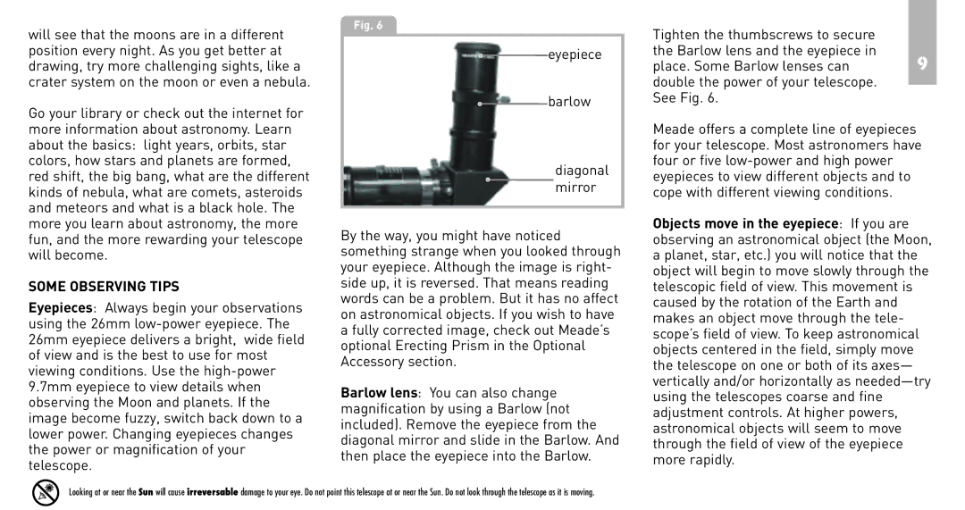 Meade RB-70 instruction manual 