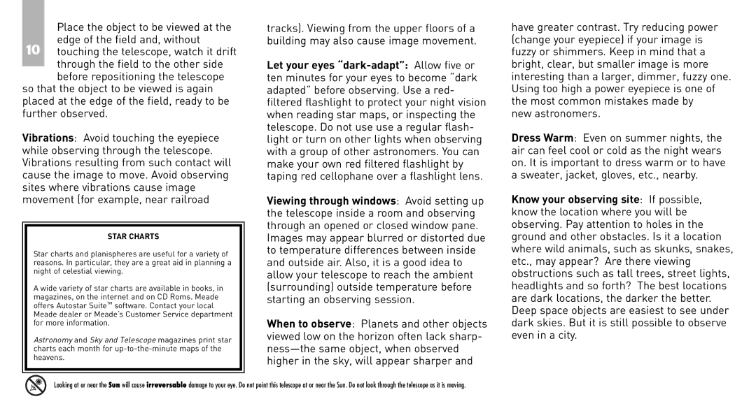 Meade RB-70 instruction manual 10AstronomySkyandTelescope 