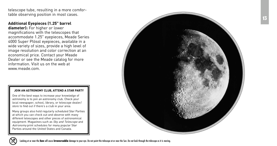 Meade RB-70 instruction manual Astronomy 