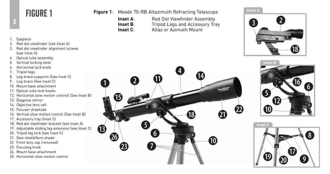 Meade RB-70 instruction manual 