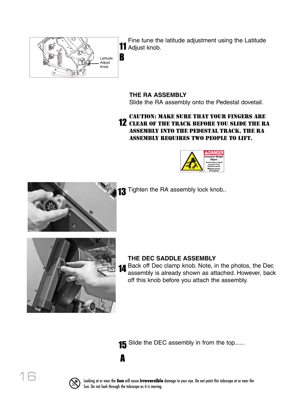 Meade RCX400 instruction manual RA Assembly 