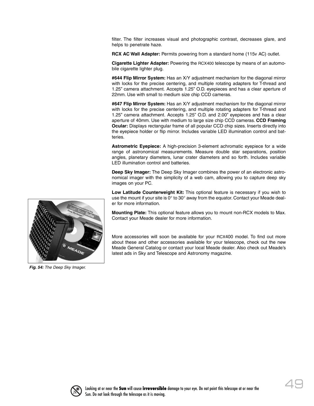 Meade RCX400 instruction manual Deep Sky Imager 