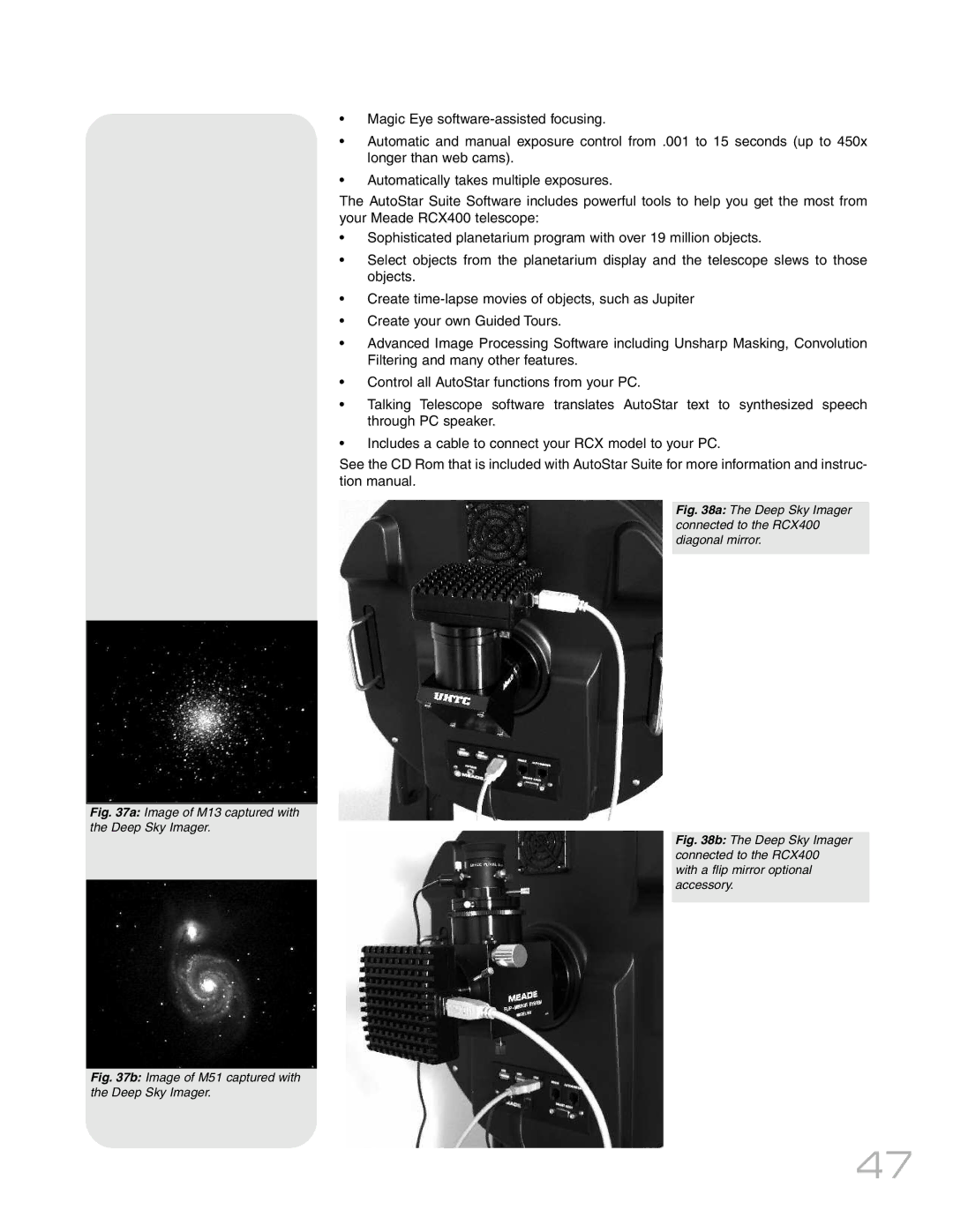 Meade RCX400TM instruction manual Image of M13 captured with the Deep Sky Imager 