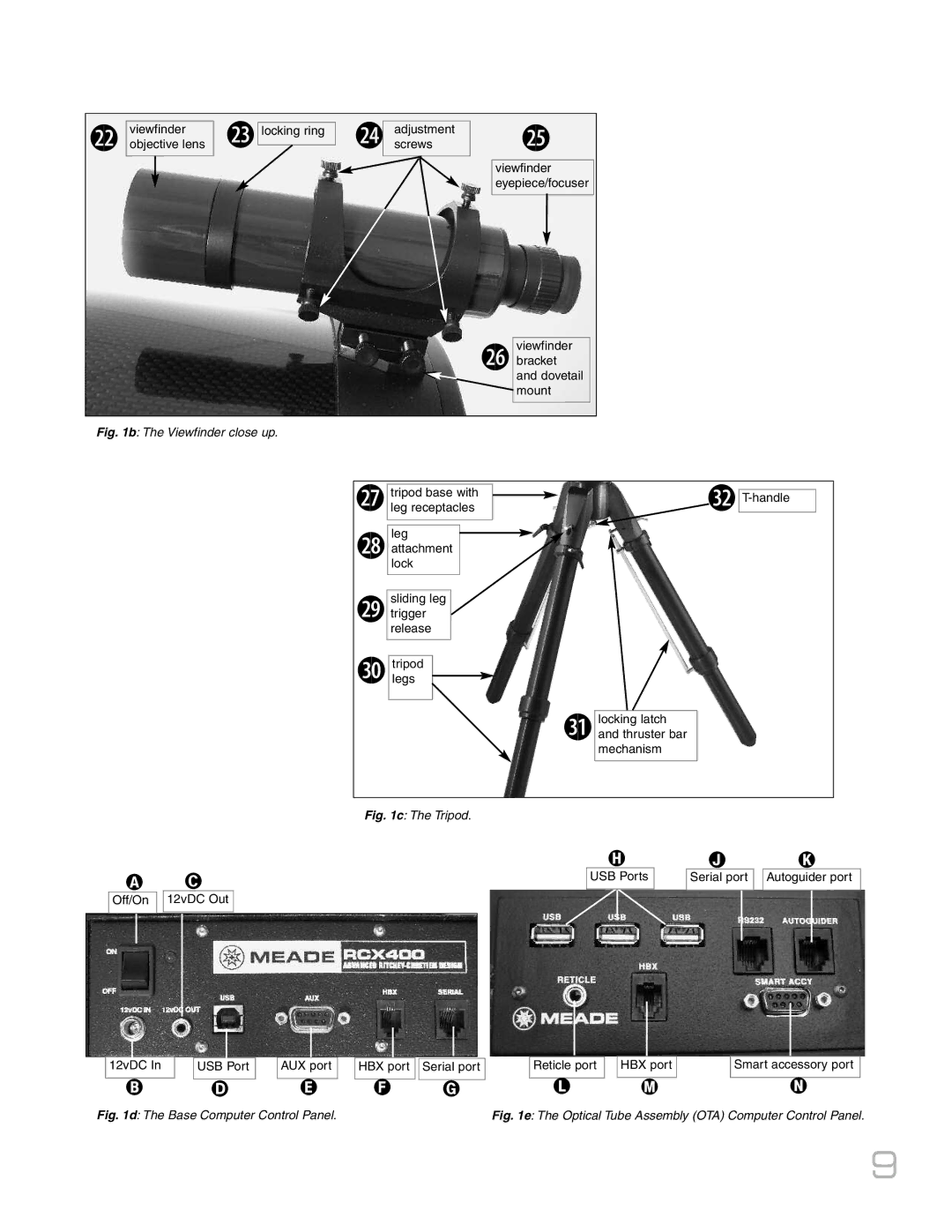 Meade RCX400TM instruction manual Viewfinder close up 