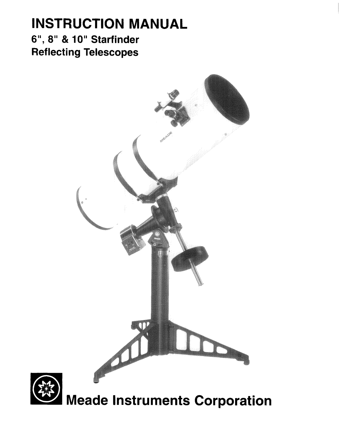 Meade Starfinder Reflecting Telescope manual 