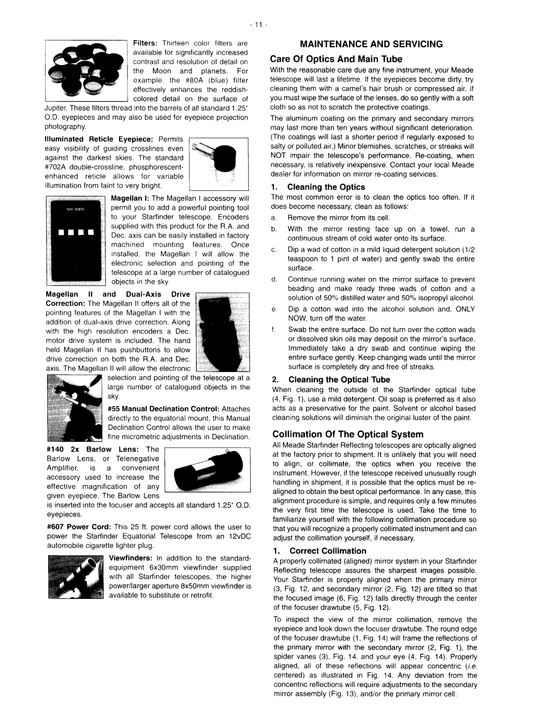 Meade Starfinder Reflecting Telescope manual 