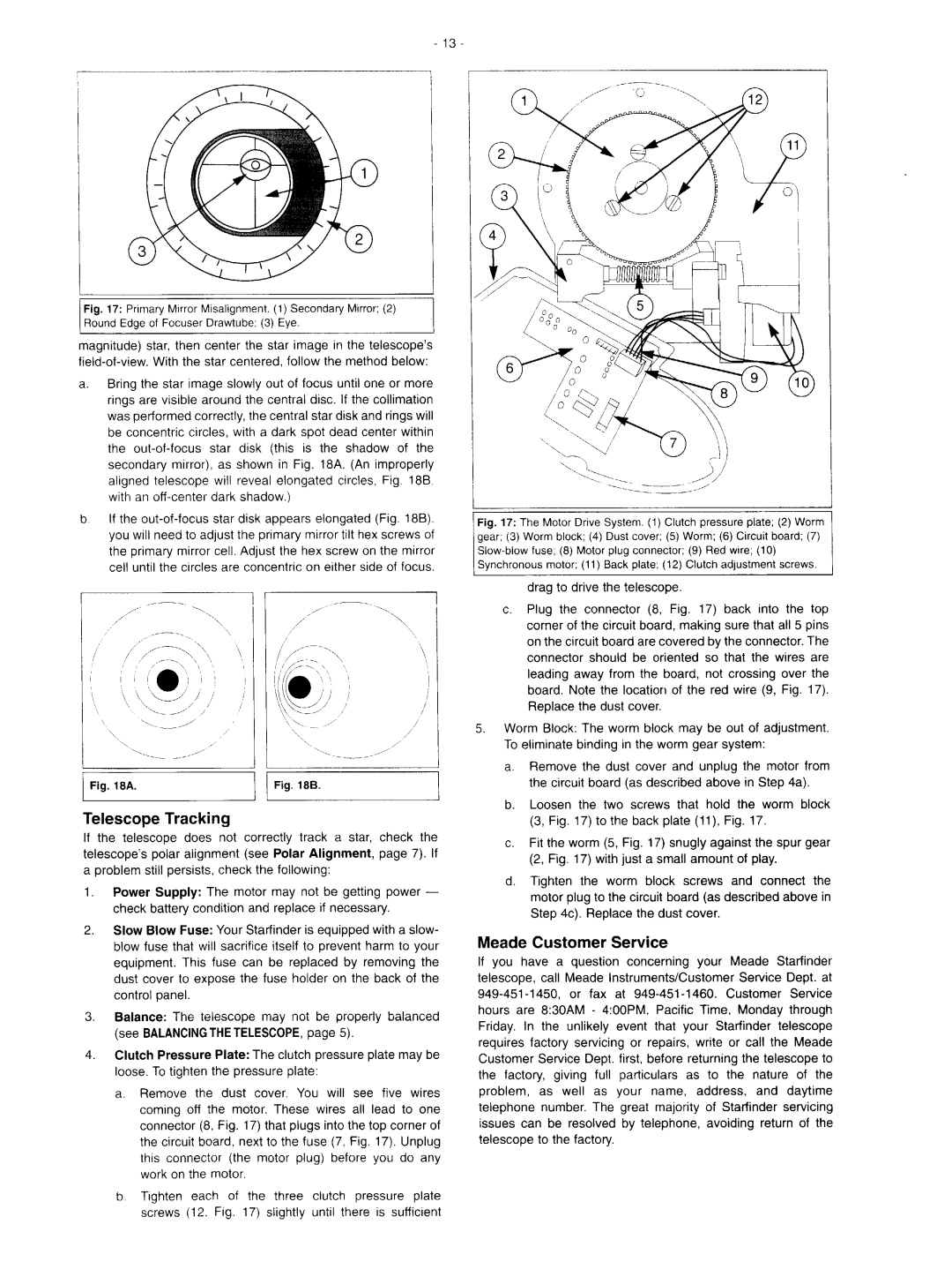 Meade Starfinder Reflecting Telescope manual 