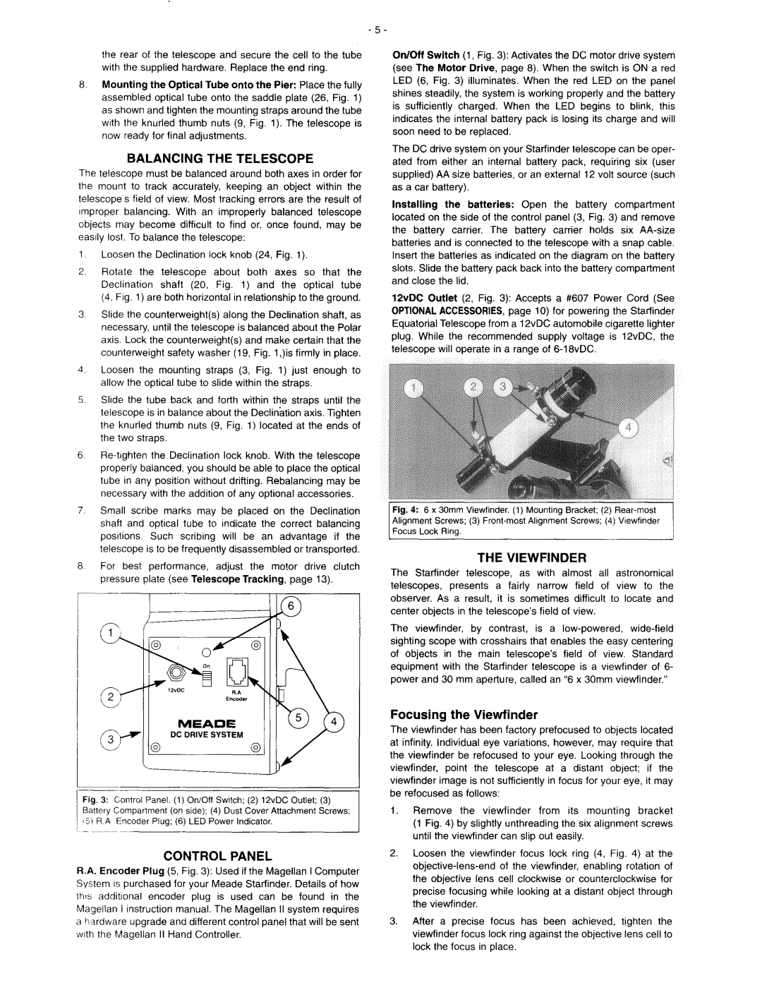 Meade Starfinder Reflecting Telescope manual 