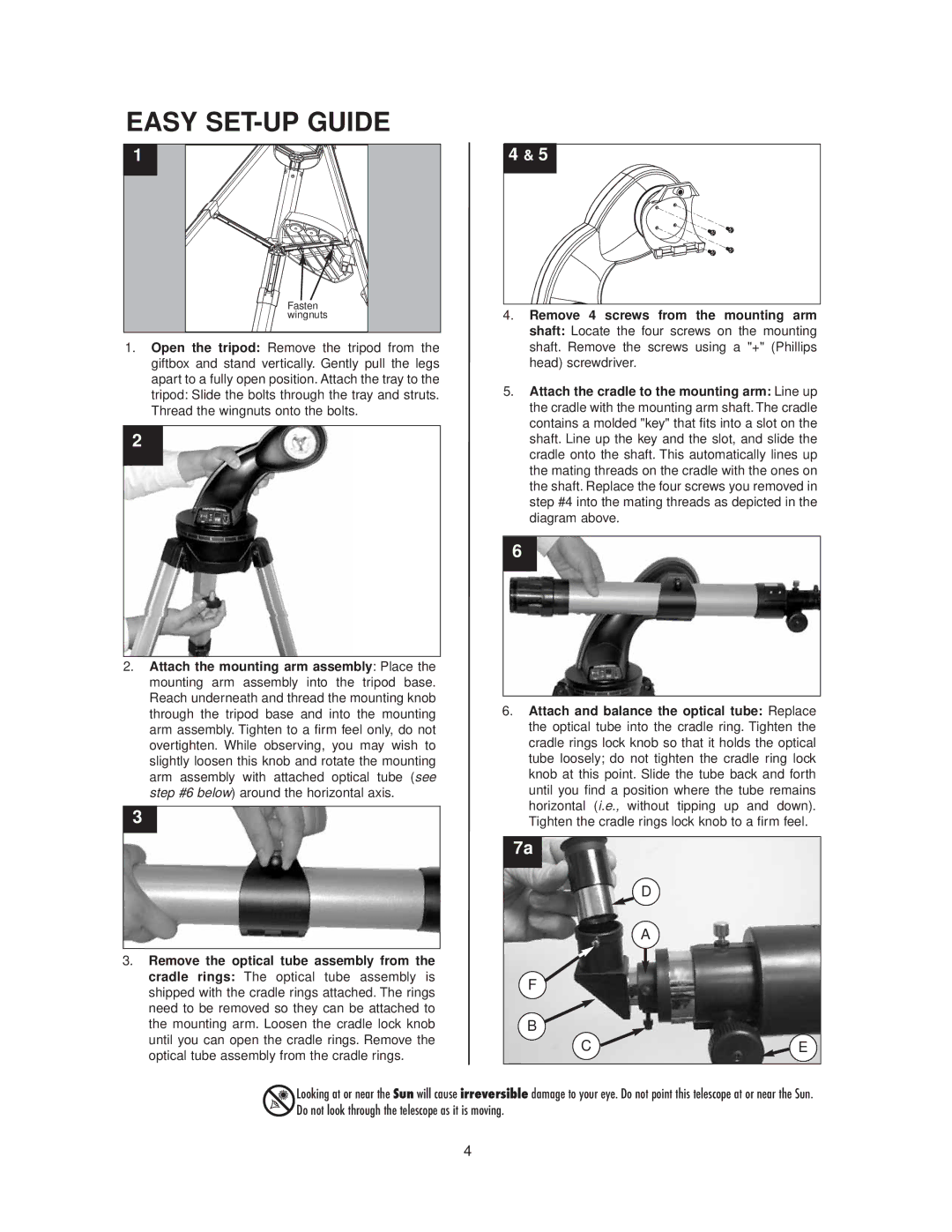 Meade StarNavigator instruction manual Easy SET-UP Guide 