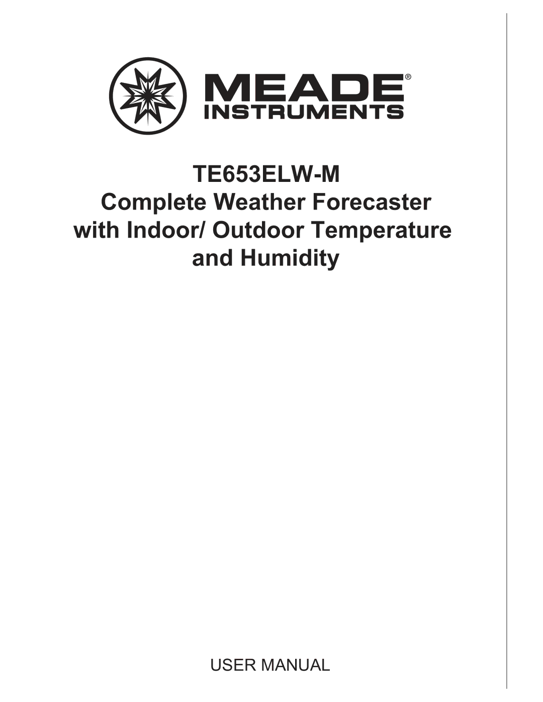 Meade TE653ELW-M user manual 