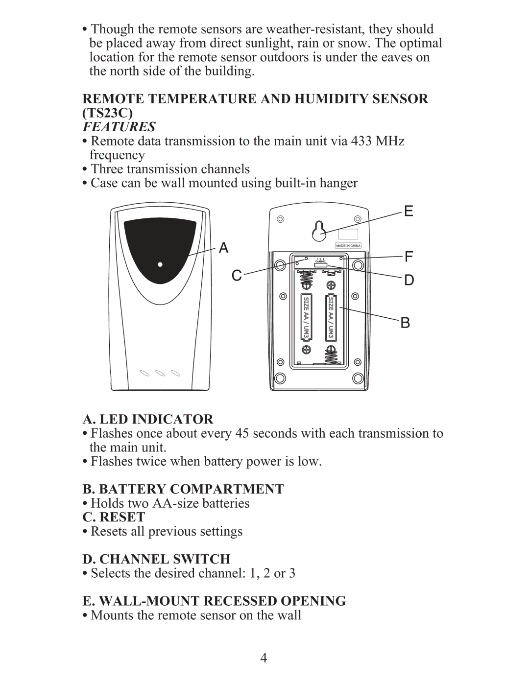 Meade TE688W user manual Features 