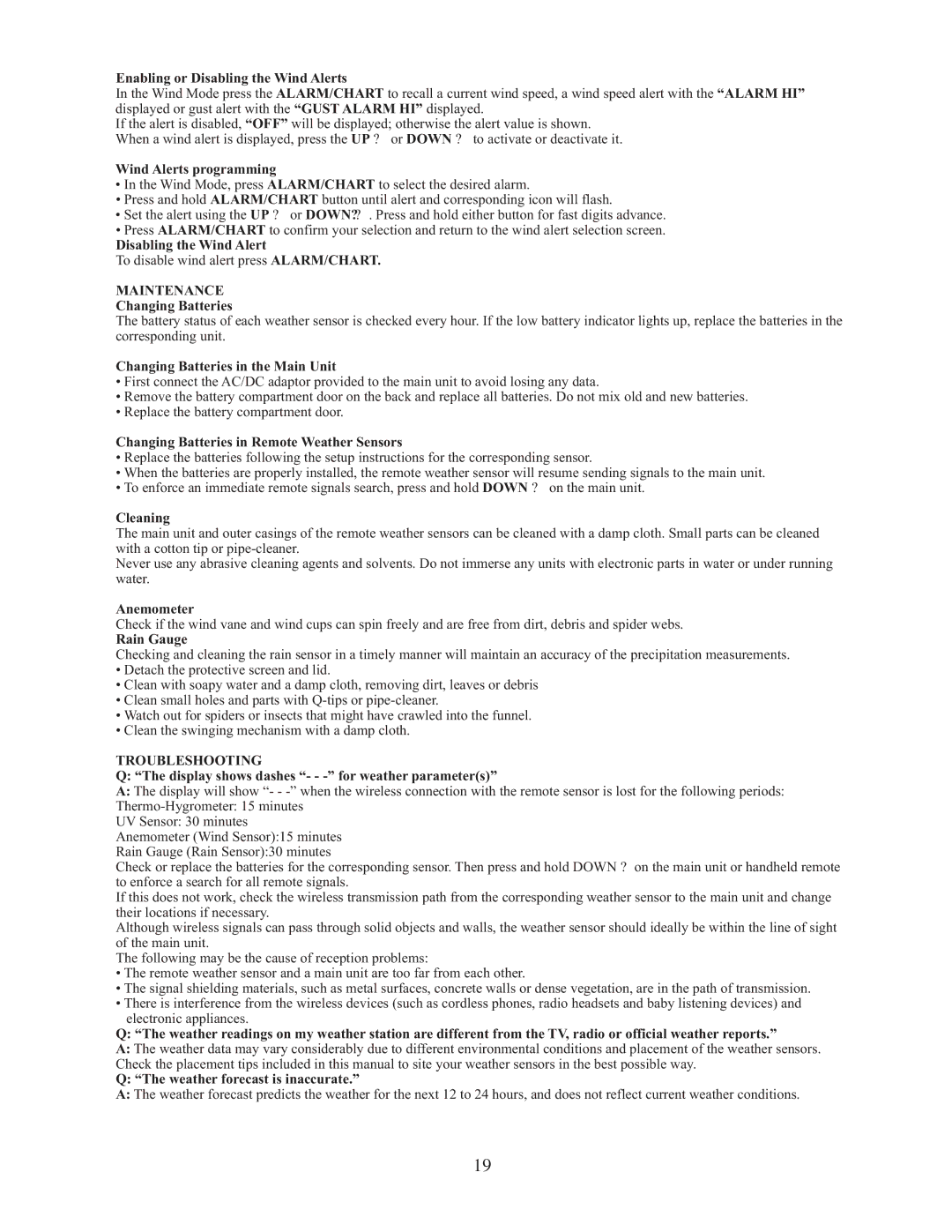 Meade TE827W user manual Maintenance, Troubleshooting 