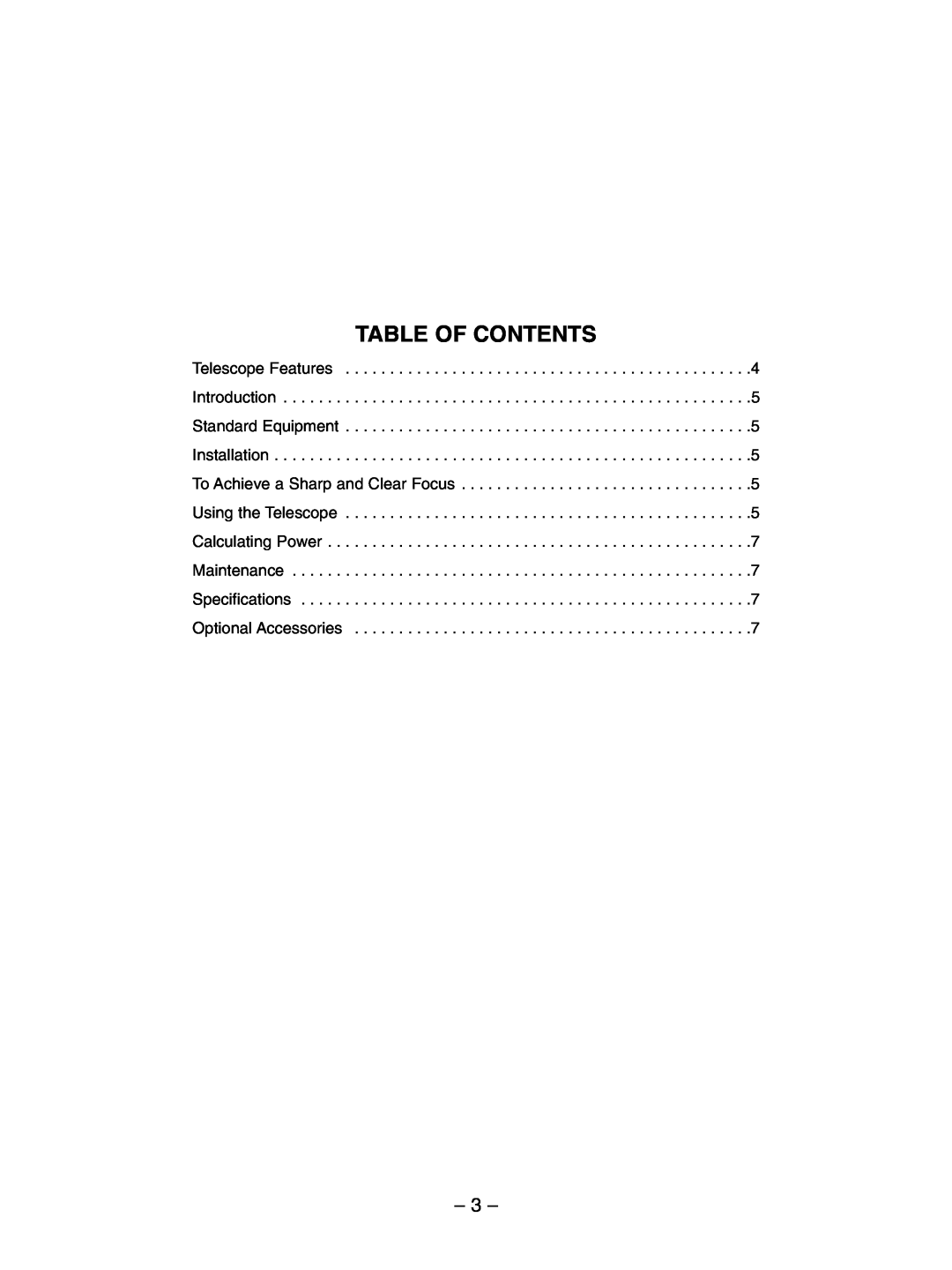 Meade Telestar 40AZ-T instruction manual Table Of Contents 
