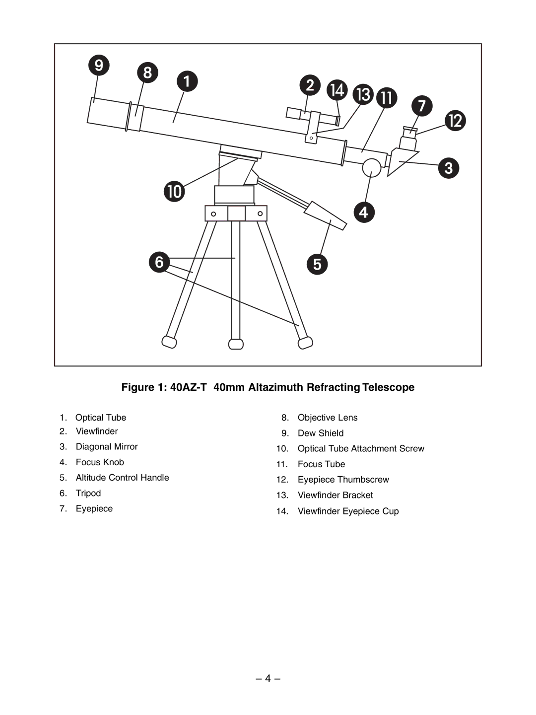 Meade Telestar 40AZ-T instruction manual M K 