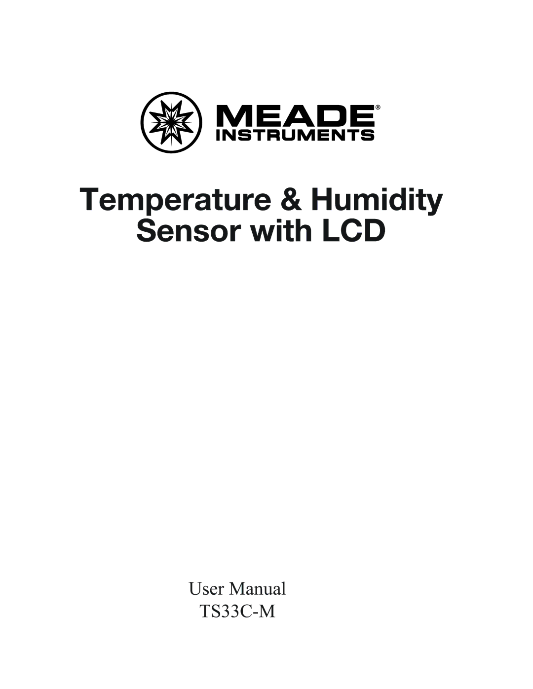 Meade TS33C-M user manual 