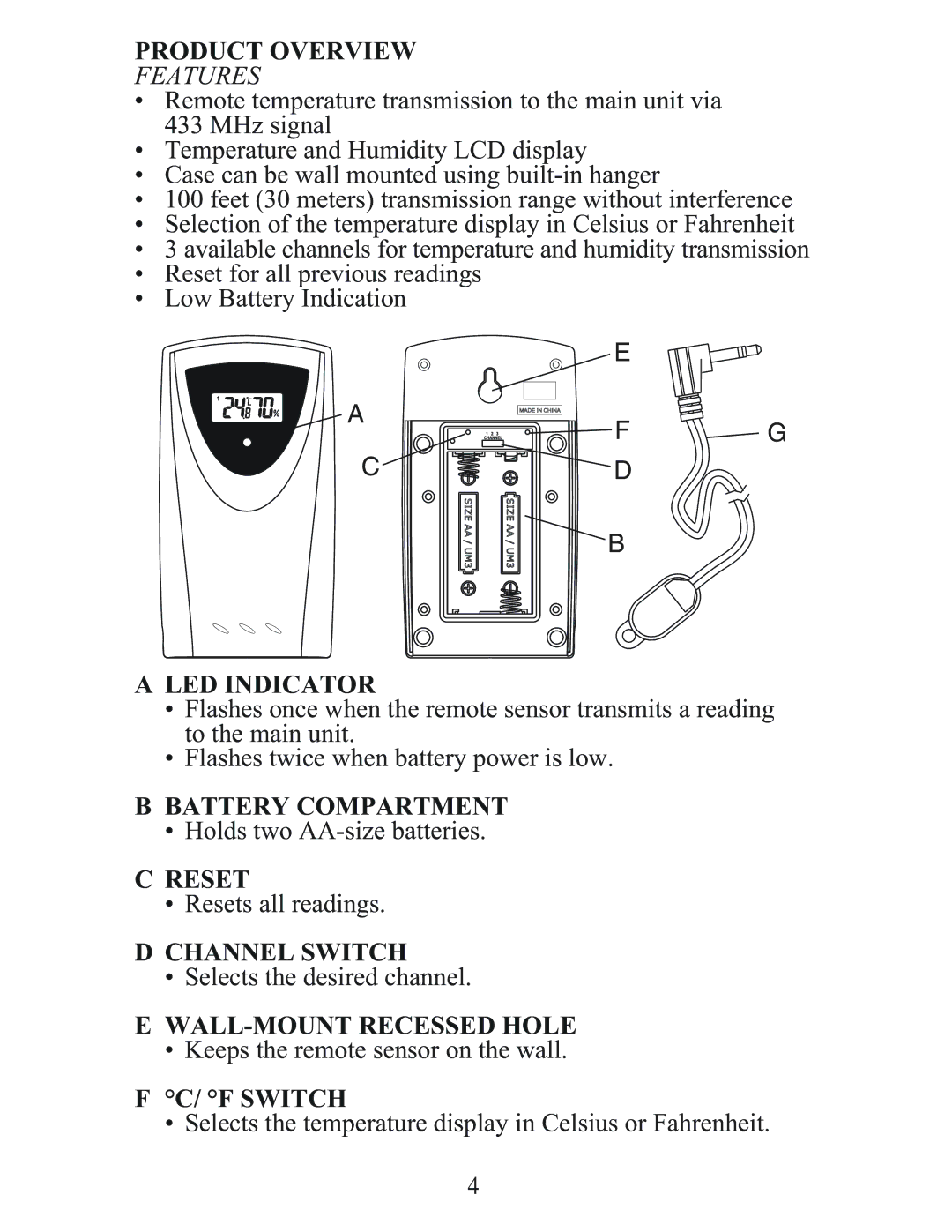 Meade TS33F-M user manual Battery Compartment 