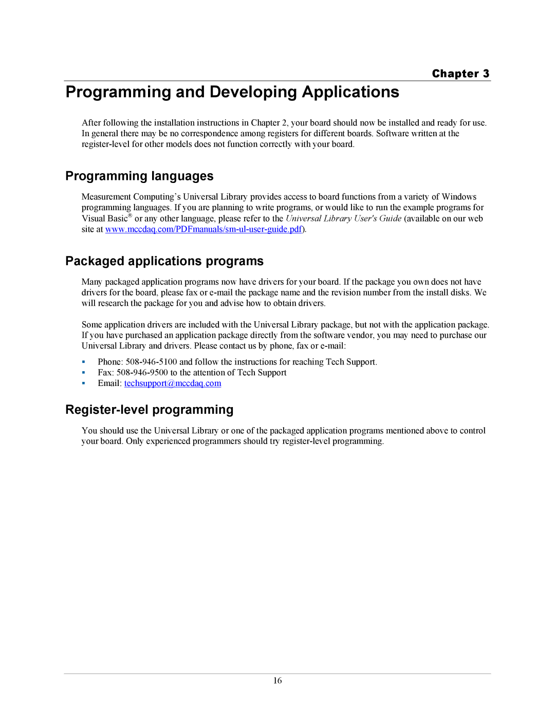 Measurement Specialties PC-CARD-DAS16/12AO manual Programming and Developing Applications, Register-level programming 