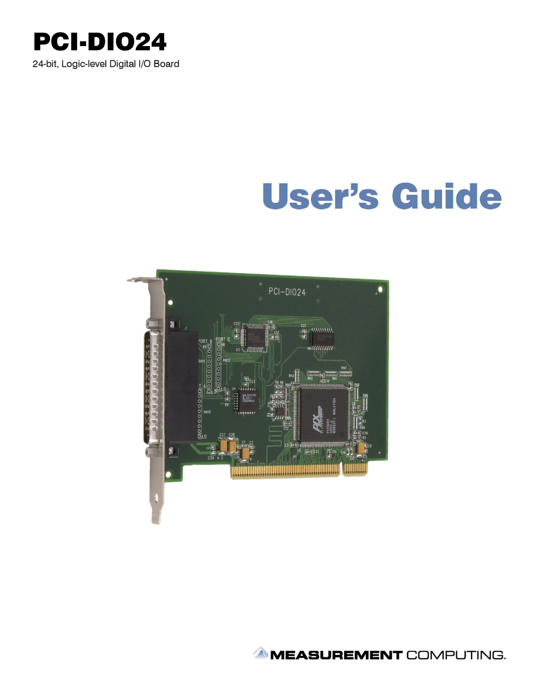 Measurement Specialties PCI-DIO24 manual 