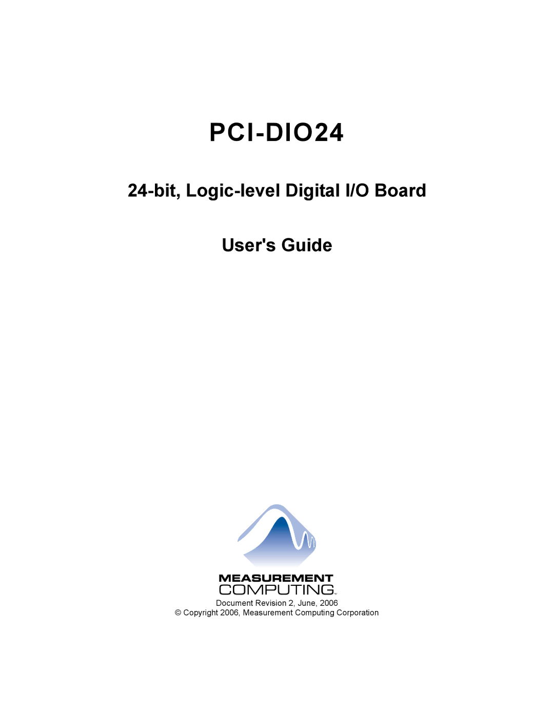 Measurement Specialties PCI-DIO24 manual 