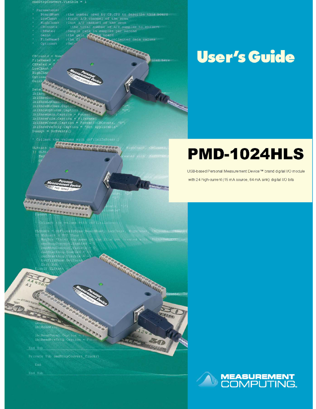 Measurement Specialties PMD-1024HLS manual 