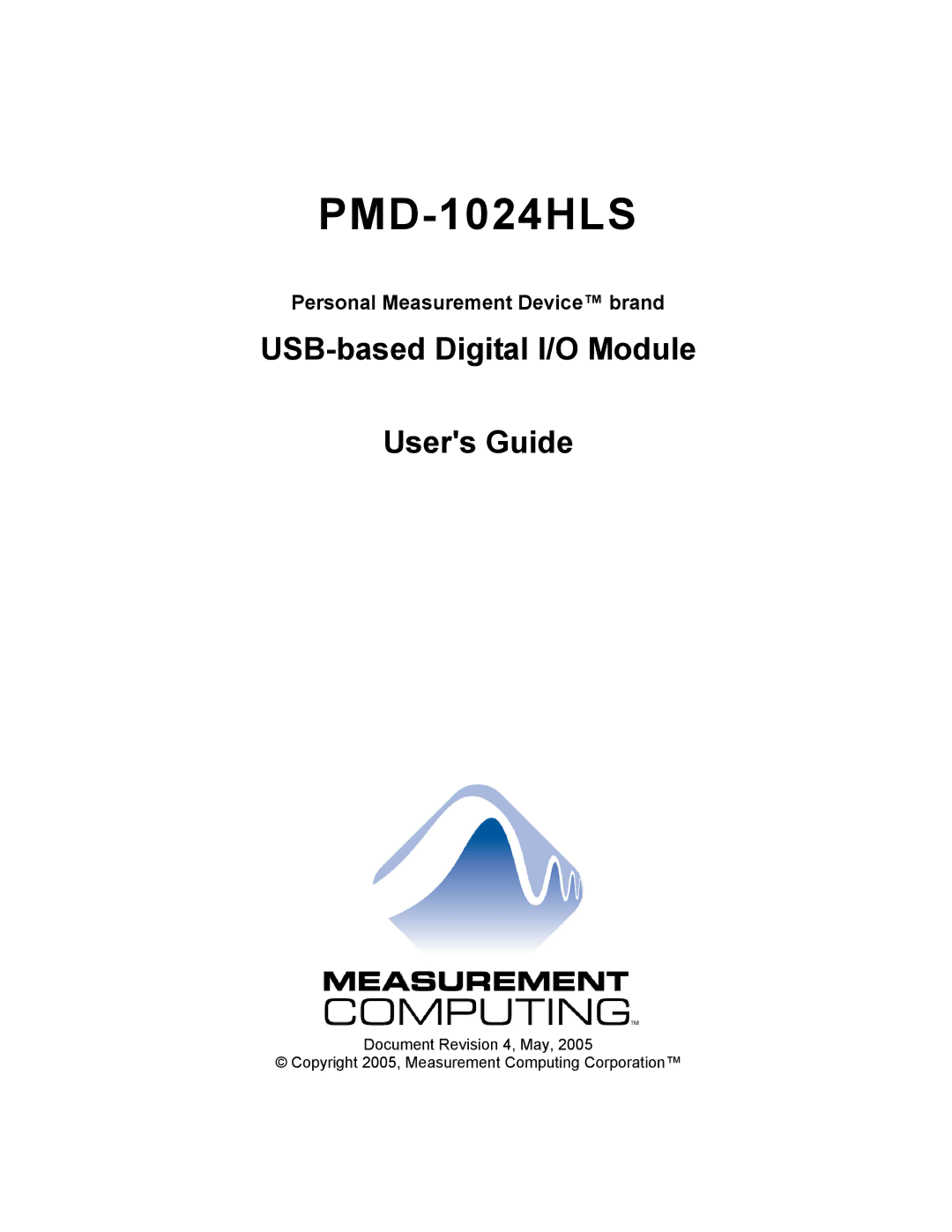 Measurement Specialties PMD-1024HLS manual 